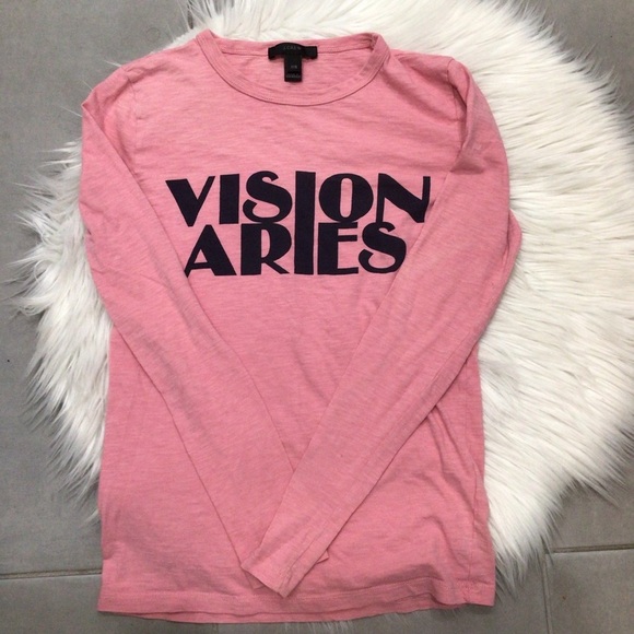 J.CREW Zodiac Pink Horoscope T-shirt in "Aries" F XXS - Picture 2 of 5